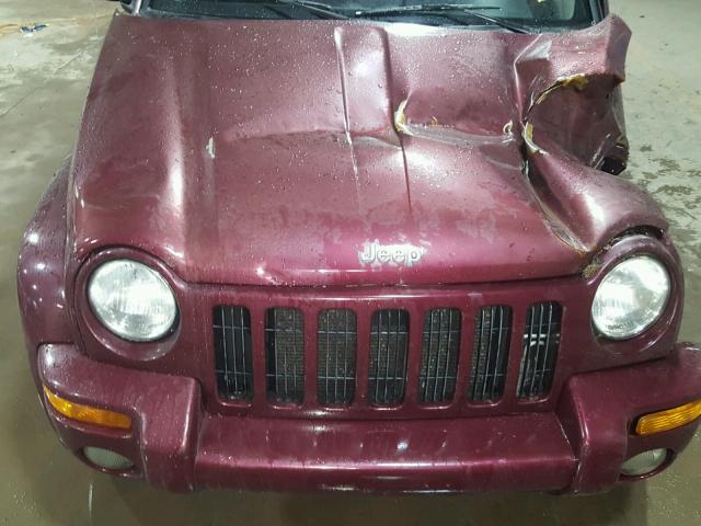 1J4GL58K52W261918 - 2002 JEEP LIBERTY LI BURGUNDY photo 7