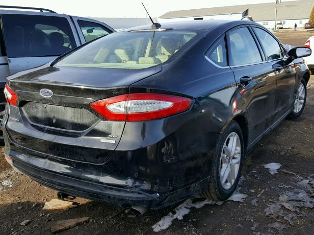 3FA6P0HD3ER273329 - 2014 FORD FUSION SE BLACK photo 4