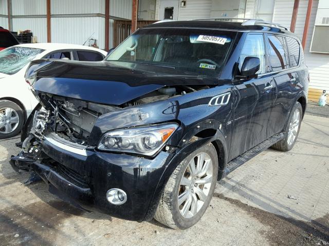 JN8AZ2NE0E9068462 - 2014 INFINITI QX80 BLACK photo 2