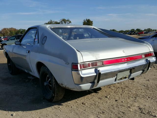 A8M397T285668 - 1968 AMERICAN MOTORS AMX SILVER photo 3