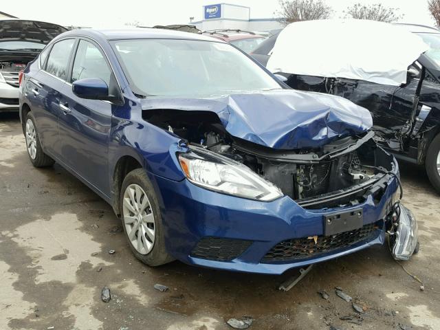 3N1AB7AP9GY316633 - 2016 NISSAN SENTRA S BLUE photo 1