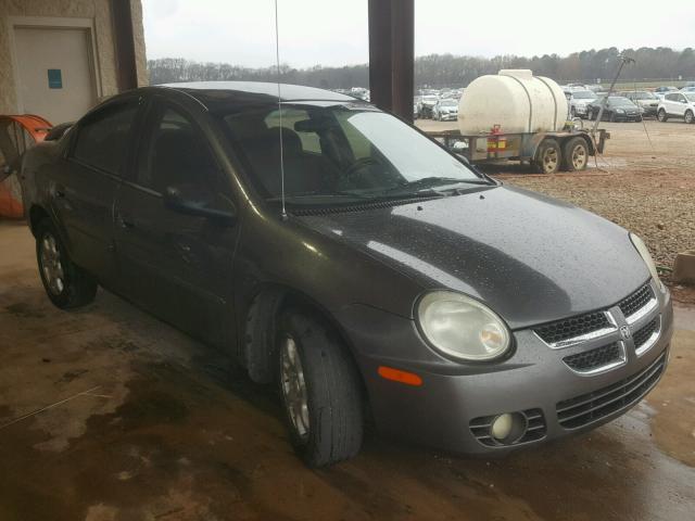 1B3ES56C74D552660 - 2004 DODGE NEON SXT GRAY photo 1