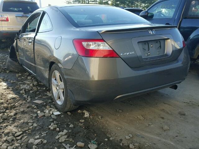 2HGFG12857H575605 - 2007 HONDA CIVIC EX GRAY photo 3