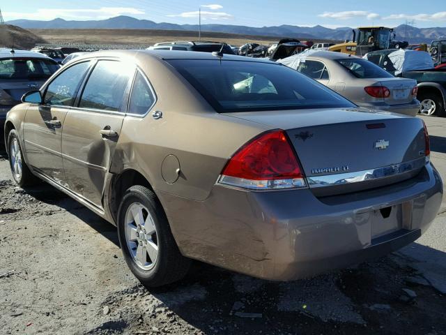 2G1WT58K079323607 - 2007 CHEVROLET IMPALA LT GOLD photo 3