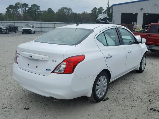 3N1CN7APXCL944790 - 2012 NISSAN VERSA S WHITE photo 4