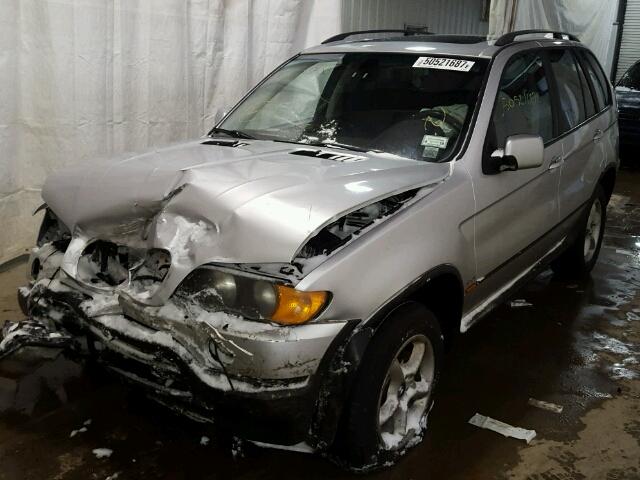 5UXFA53553LV98776 - 2003 BMW X5 3.0I SILVER photo 2