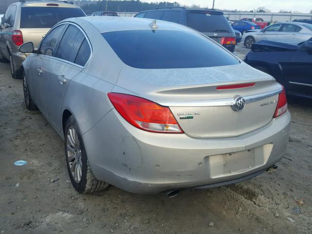 W04GV5EV0B1086189 - 2011 BUICK REGAL CXL BROWN photo 3