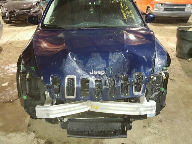 1C4PJLCS6EW123011 - 2014 JEEP CHEROKEE L BLUE photo 7