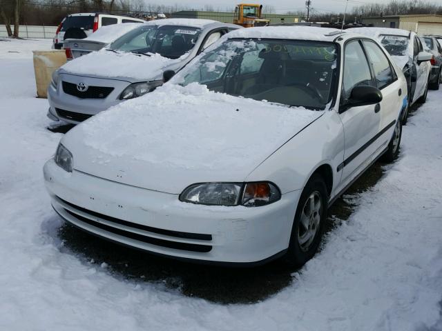 1HGEG8542SL060716 - 1995 HONDA CIVIC DX WHITE photo 2