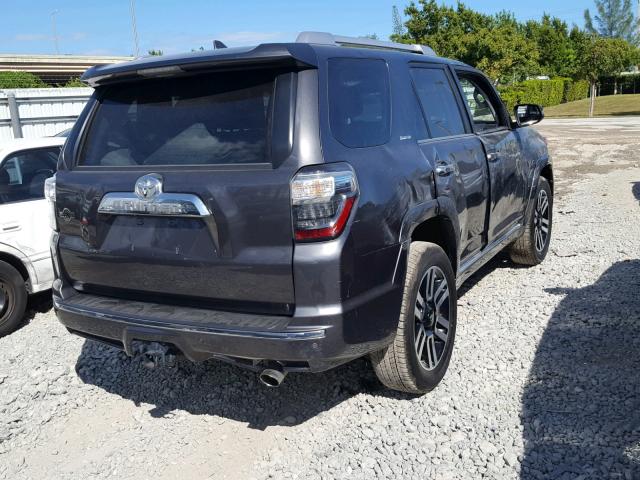 JTEBU5JR5G5335089 - 2016 TOYOTA 4RUNNER SR GRAY photo 4
