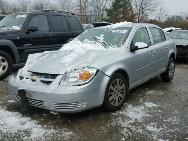 1G1AT58H897295901 - 2009 CHEVROLET COBALT LT SILVER photo 2