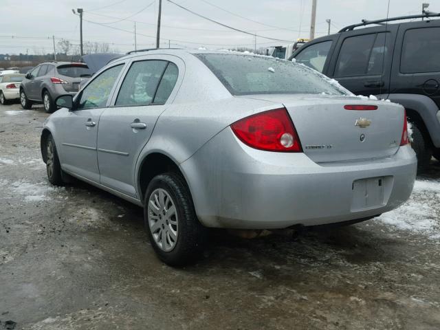 1G1AT58H897295901 - 2009 CHEVROLET COBALT LT SILVER photo 3