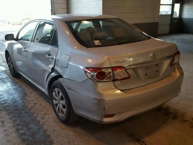 JTDBU4EE7B9139310 - 2011 TOYOTA COROLLA BA SILVER photo 3