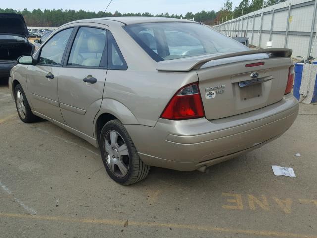 1FAHP34N97W361813 - 2007 FORD FOCUS ZX4 GOLD photo 3