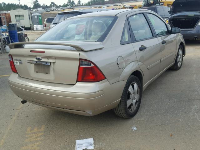 1FAHP34N97W361813 - 2007 FORD FOCUS ZX4 GOLD photo 4