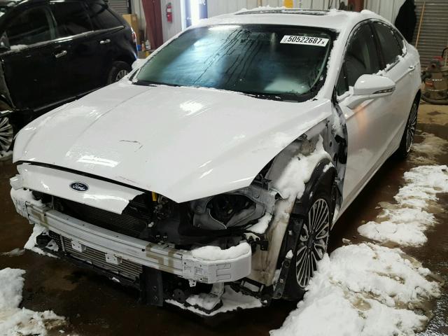 3FA6P0T90HR101377 - 2017 FORD FUSION SE WHITE photo 2