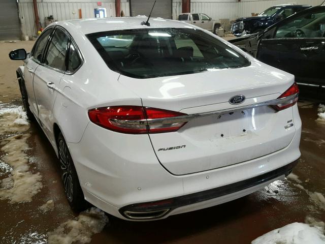 3FA6P0T90HR101377 - 2017 FORD FUSION SE WHITE photo 3