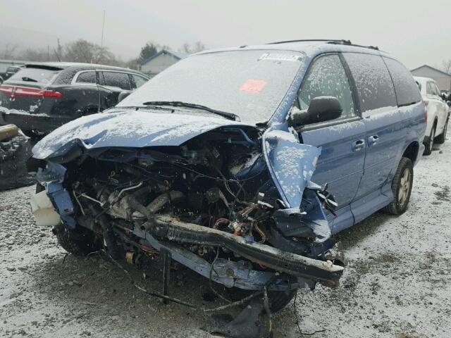 2D4GP44L67R312784 - 2007 DODGE GRAND CARA BLUE photo 2