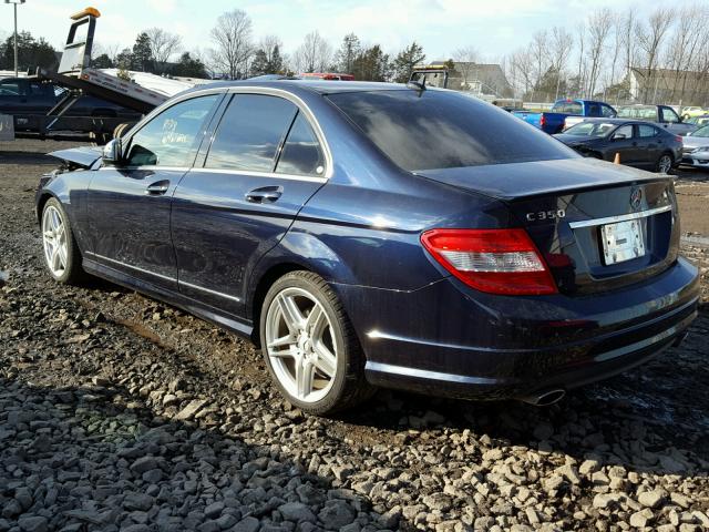 WDDGF56X68R034780 - 2008 MERCEDES-BENZ C 350 BLUE photo 3