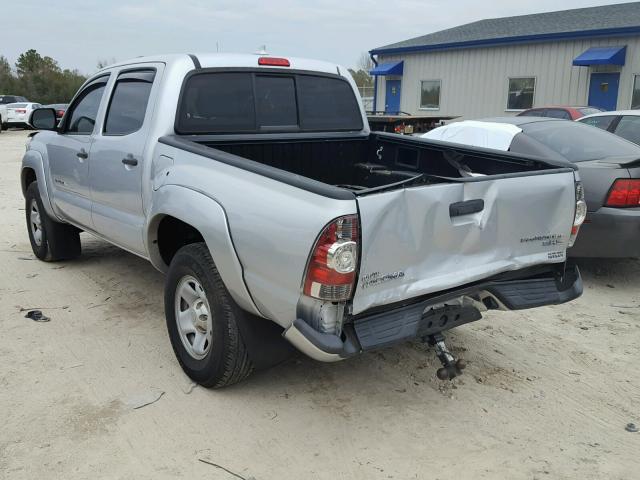 5TFJX4GN6CX013257 - 2012 TOYOTA TACOMA DOU SILVER photo 3