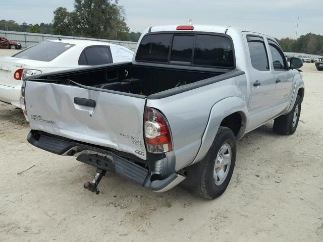 5TFJX4GN6CX013257 - 2012 TOYOTA TACOMA DOU SILVER photo 4