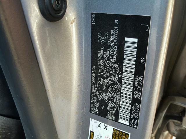 JTLKT324864127490 - 2006 TOYOTA SCION XB 银色 照片 10