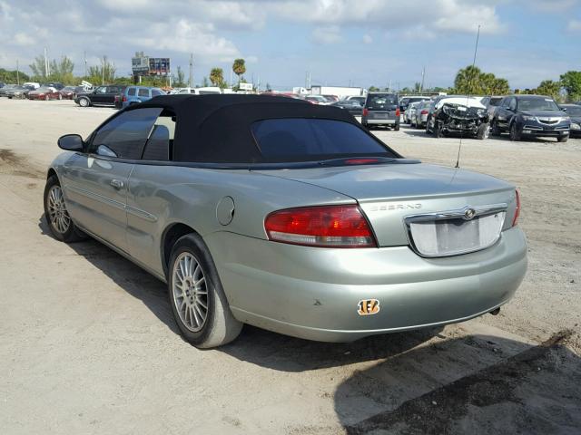 1C3EL55R64N116320 - 2004 CHRYSLER SEBRING LX GRAY photo 3