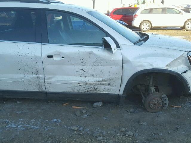 1GKEV23D39J137690 - 2009 GMC ACADIA SLT თეთრი ფოტო 9