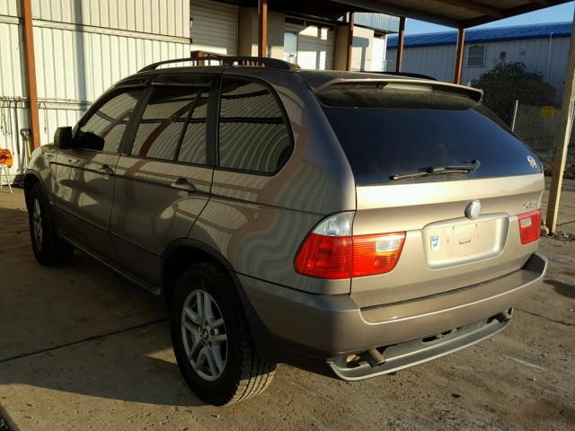 5UXFA13584LU33735 - 2004 BMW X5 3.0I BROWN photo 3