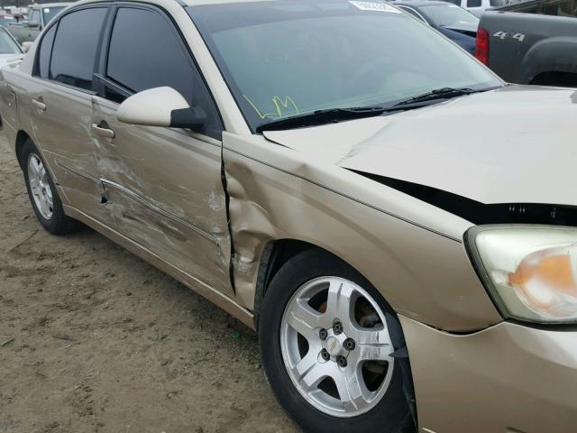 1G1ZT53856F128519 - 2006 CHEVROLET MALIBU LT TAN photo 9