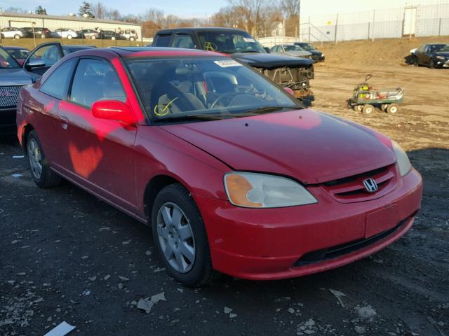 1HGEM21962L075467 - 2002 HONDA CIVIC EX წითელი ფოტო 1