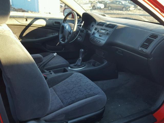 1HGEM21962L075467 - 2002 HONDA CIVIC EX წითელი ფოტო 5