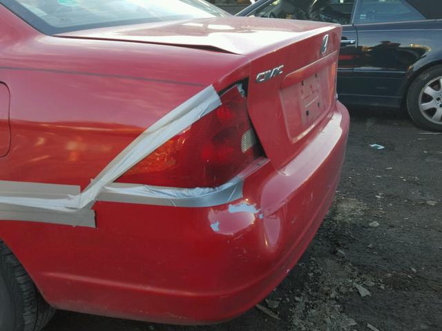 1HGEM21962L075467 - 2002 HONDA CIVIC EX წითელი ფოტო 9