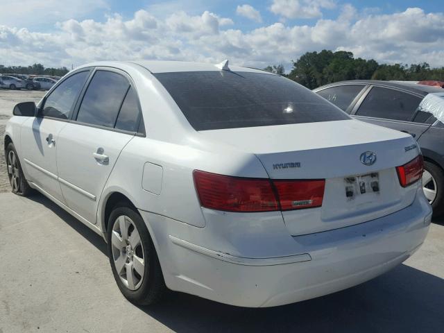 5NPET46C49H414422 - 2009 HYUNDAI SONATA GLS WHITE photo 3