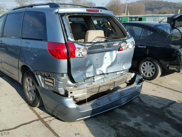 5TDZA22C66S445338 - 2006 TOYOTA SIENNA XLE BLUE photo 9