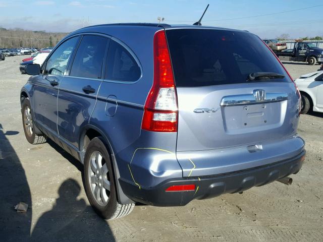 JHLRE38548C012773 - 2008 HONDA CR-V EX BLUE photo 3