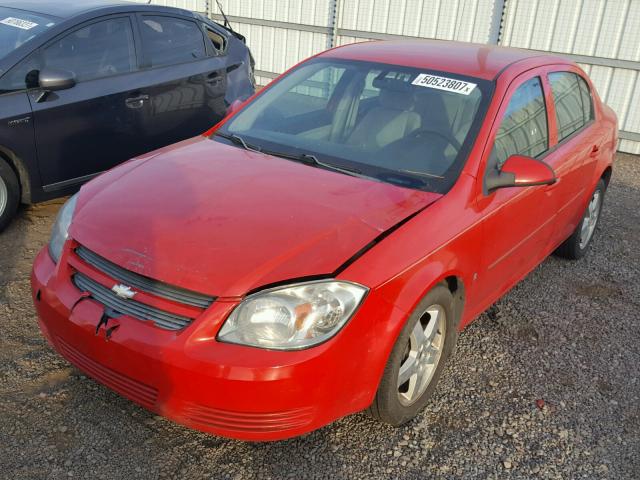 1G1AT58H497155411 - 2009 CHEVROLET COBALT LT RED photo 2