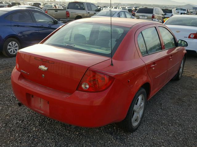 1G1AT58H497155411 - 2009 CHEVROLET COBALT LT RED photo 4