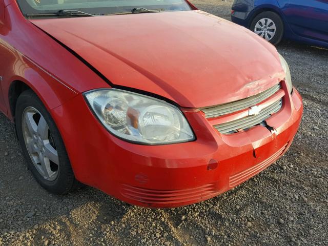 1G1AT58H497155411 - 2009 CHEVROLET COBALT LT RED photo 9