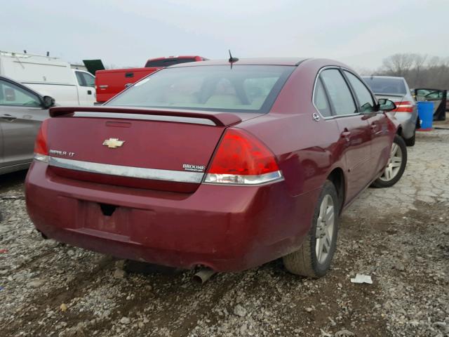 2G1WC581669142694 - 2006 CHEVROLET IMPALA LT RED photo 4