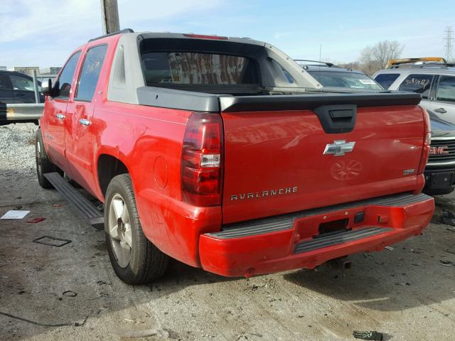 3GNFK12388G151068 - 2008 CHEVROLET AVALANCHE RED photo 3