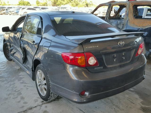 1NXBU40EX9Z152014 - 2009 TOYOTA COROLLA BA GRAY photo 3