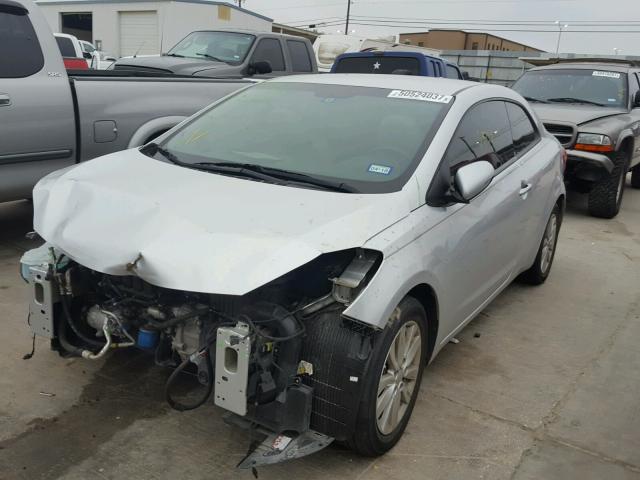 KNAFX6A82E5240364 - 2014 KIA FORTE EX SILVER photo 2