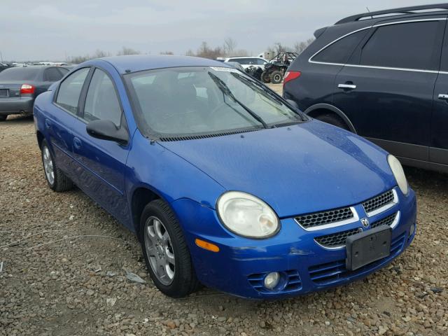 1B3ES56C24D526600 - 2004 DODGE NEON SXT BLUE photo 1