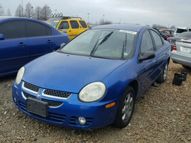 1B3ES56C24D526600 - 2004 DODGE NEON SXT BLUE photo 2