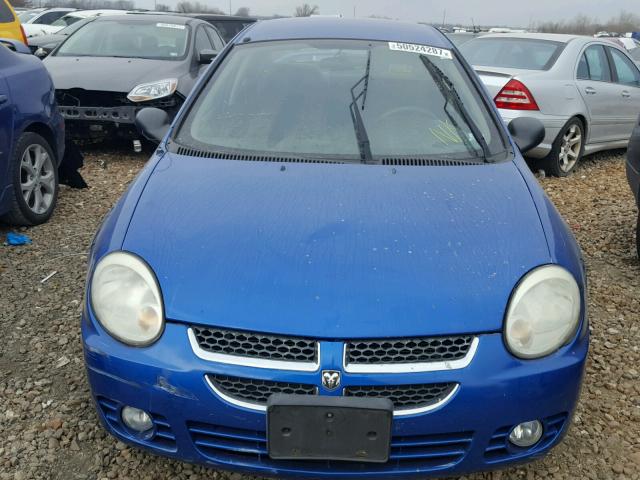 1B3ES56C24D526600 - 2004 DODGE NEON SXT BLUE photo 9