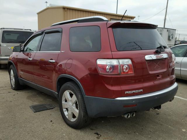 1GKER237X8J254129 - 2008 GMC ACADIA SLT MAROON photo 3