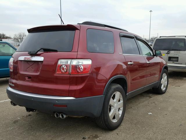 1GKER237X8J254129 - 2008 GMC ACADIA SLT მუქწითელი ფოტო 4
