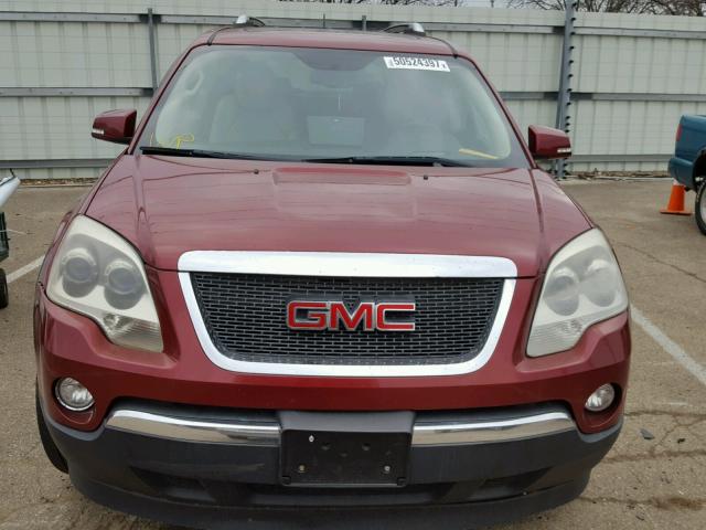 1GKER237X8J254129 - 2008 GMC ACADIA SLT MAROON photo 9