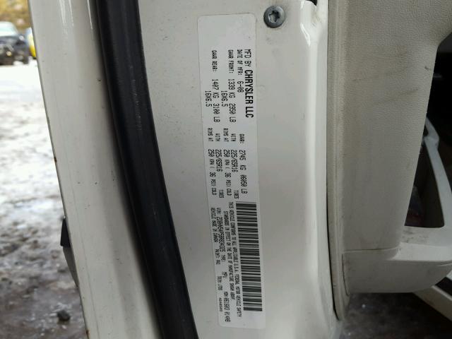 2D8HN54P58R834325 - 2008 DODGE GRAND CARA WHITE photo 10